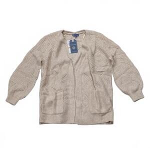 Democracy Sweater Cozy‎ Knit Cardigan Oat Medium